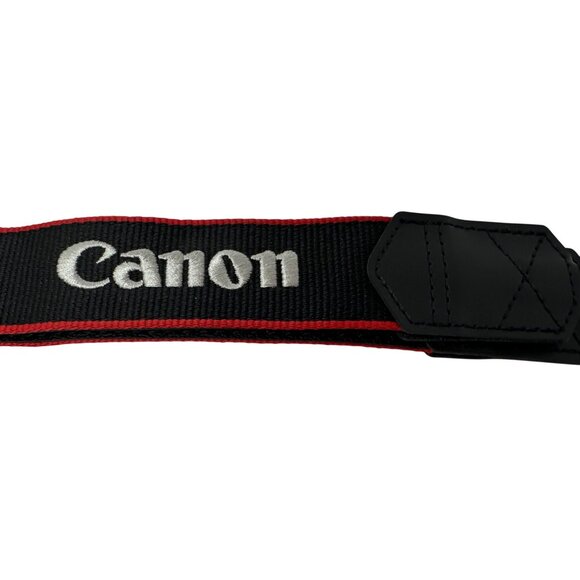 Canon EOS RP Camera Neck Strap ER-EOS RP Genuine OEM Black Red Trim Replacement - Picture 4 of 9